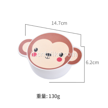 Ciotole per bambini in fibra di bambù a forma di animale interessante